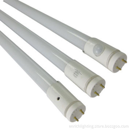 12W IR Motion Sensor T8 LED Tubes with 120cm Length, G13 Base, 140° Inductive Angle, Milky Cover